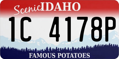 ID license plate 1C4178P