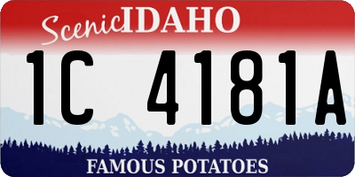 ID license plate 1C4181A
