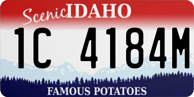 ID license plate 1C4184M