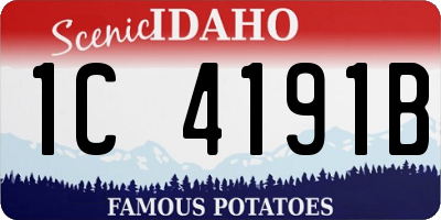 ID license plate 1C4191B