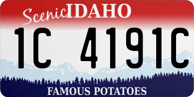 ID license plate 1C4191C