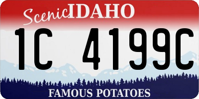 ID license plate 1C4199C