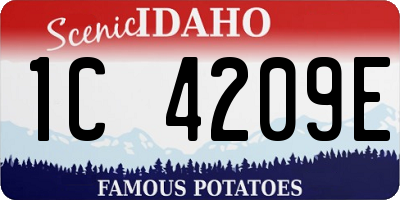 ID license plate 1C4209E