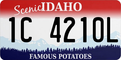 ID license plate 1C4210L