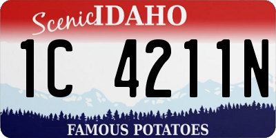 ID license plate 1C4211N