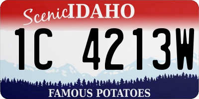 ID license plate 1C4213W