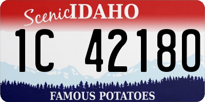 ID license plate 1C4218O