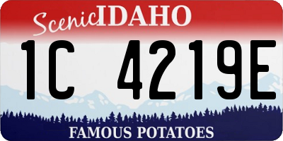 ID license plate 1C4219E