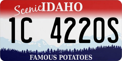 ID license plate 1C4220S