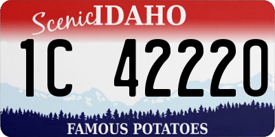 ID license plate 1C4222O