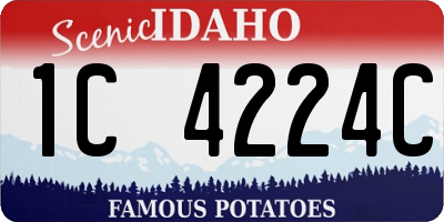 ID license plate 1C4224C