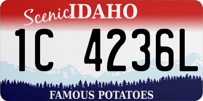 ID license plate 1C4236L