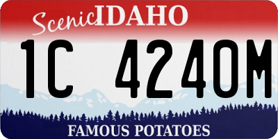 ID license plate 1C4240M