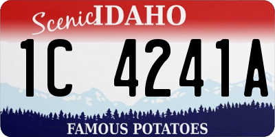 ID license plate 1C4241A