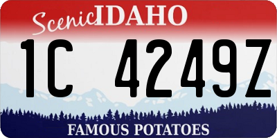 ID license plate 1C4249Z