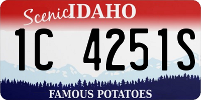 ID license plate 1C4251S