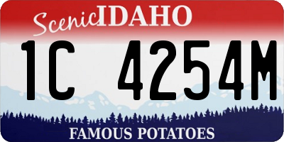 ID license plate 1C4254M