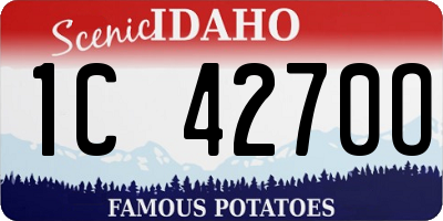 ID license plate 1C4270O