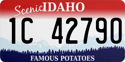 ID license plate 1C4279O