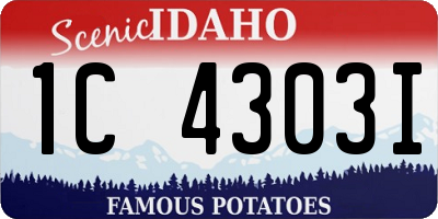 ID license plate 1C4303I