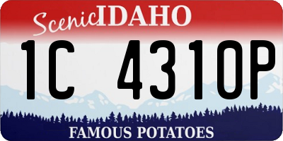 ID license plate 1C4310P