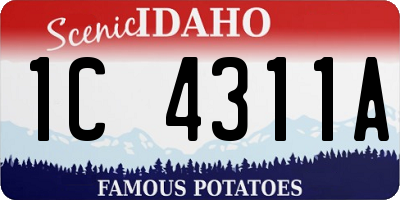 ID license plate 1C4311A