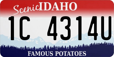 ID license plate 1C4314U