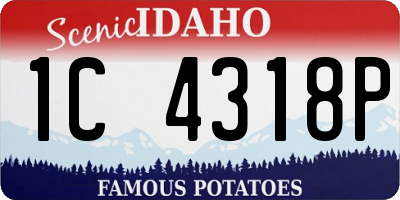 ID license plate 1C4318P