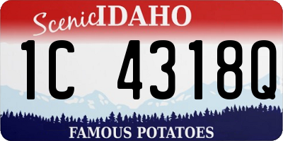 ID license plate 1C4318Q