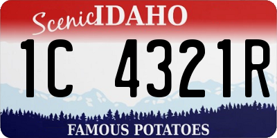 ID license plate 1C4321R