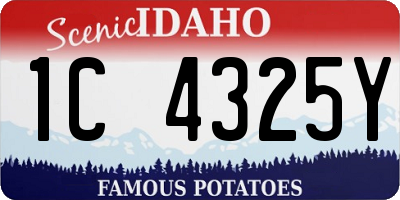 ID license plate 1C4325Y