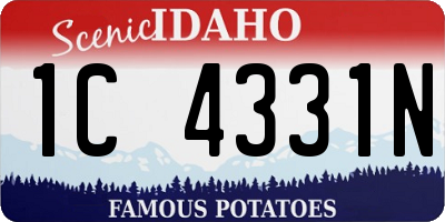ID license plate 1C4331N