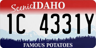 ID license plate 1C4331Y