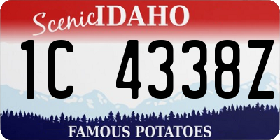 ID license plate 1C4338Z