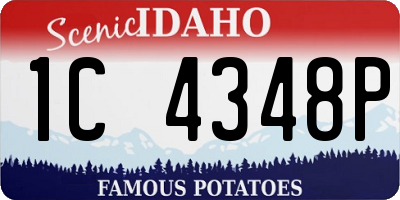 ID license plate 1C4348P