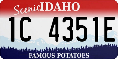 ID license plate 1C4351E