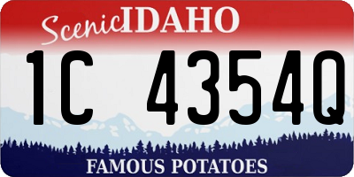 ID license plate 1C4354Q