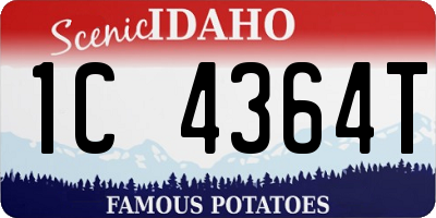 ID license plate 1C4364T