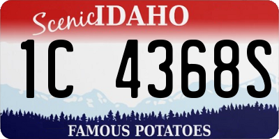 ID license plate 1C4368S