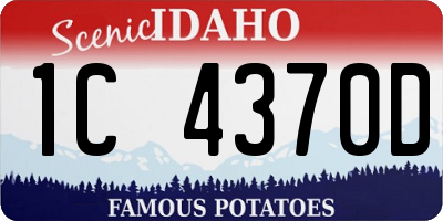 ID license plate 1C4370D