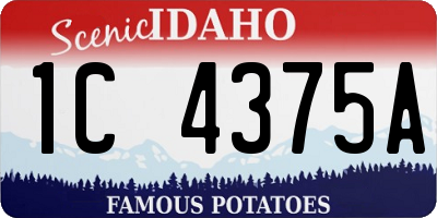 ID license plate 1C4375A