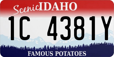 ID license plate 1C4381Y