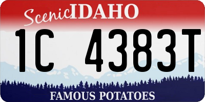 ID license plate 1C4383T