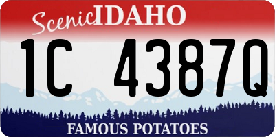 ID license plate 1C4387Q