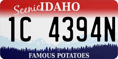 ID license plate 1C4394N