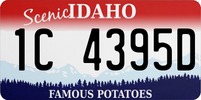 ID license plate 1C4395D