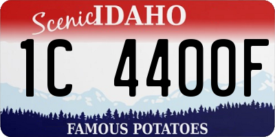 ID license plate 1C4400F