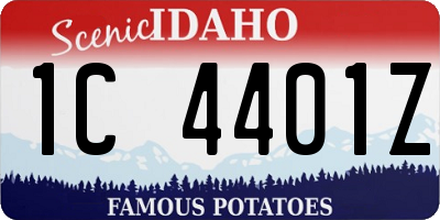 ID license plate 1C4401Z