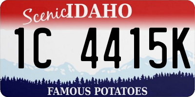 ID license plate 1C4415K
