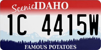 ID license plate 1C4415W